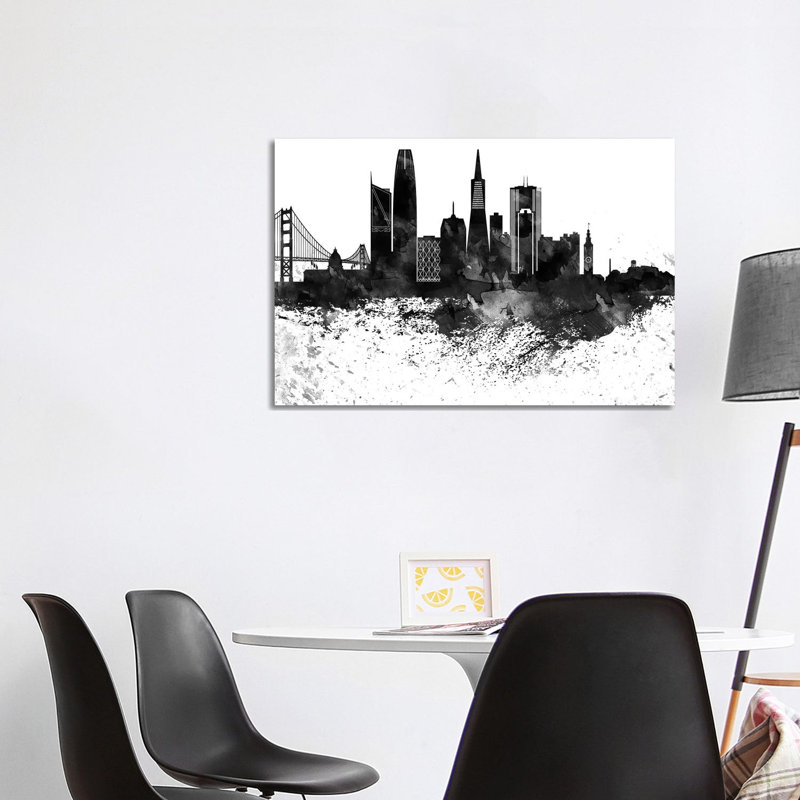 San Francisco Skyline - Wrapped Canvas Painting, 101.6 cm H x 66.04 cm W x 1.91 cm D
