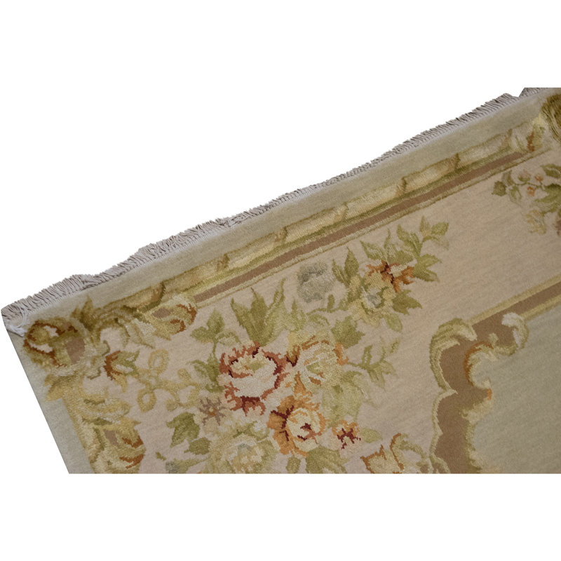 Handmade Silk and Wool Area Rug