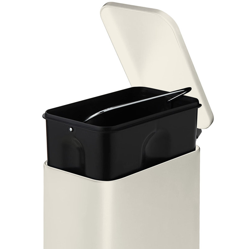Poubelle à pédale 1,32 gallons, Blanc