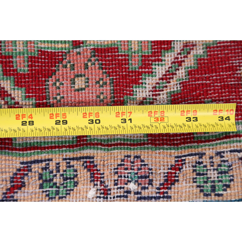 Tapis décoratif en laine de conception unique noué à la main New Age Sarab brun/rouge 3 pi 4 po x 4 pi 6 po