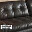 Causeuse-coussin standard en cuir véritable noir-494089207