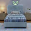 Lit tapissier pour enfants avec tête de lit pour oreilles de lapin et lumières DEL-2147251133