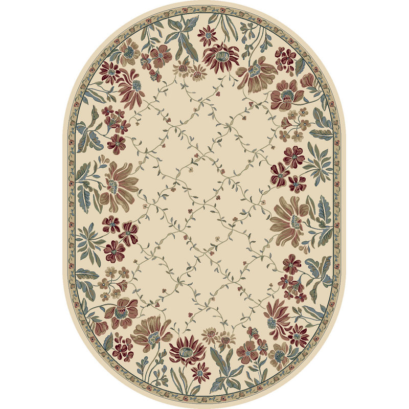 Angie Floral Indoor Rug, Oval 2'7" x 4'7"
