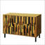 Buffet d'appoint moderne avec motif en bois droit, parfait pour un rangement élégant et un décor dans n'importe quel espace de vie-1082815043