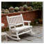 Heavy Duty Wood Rocking Loveseat with Log Design