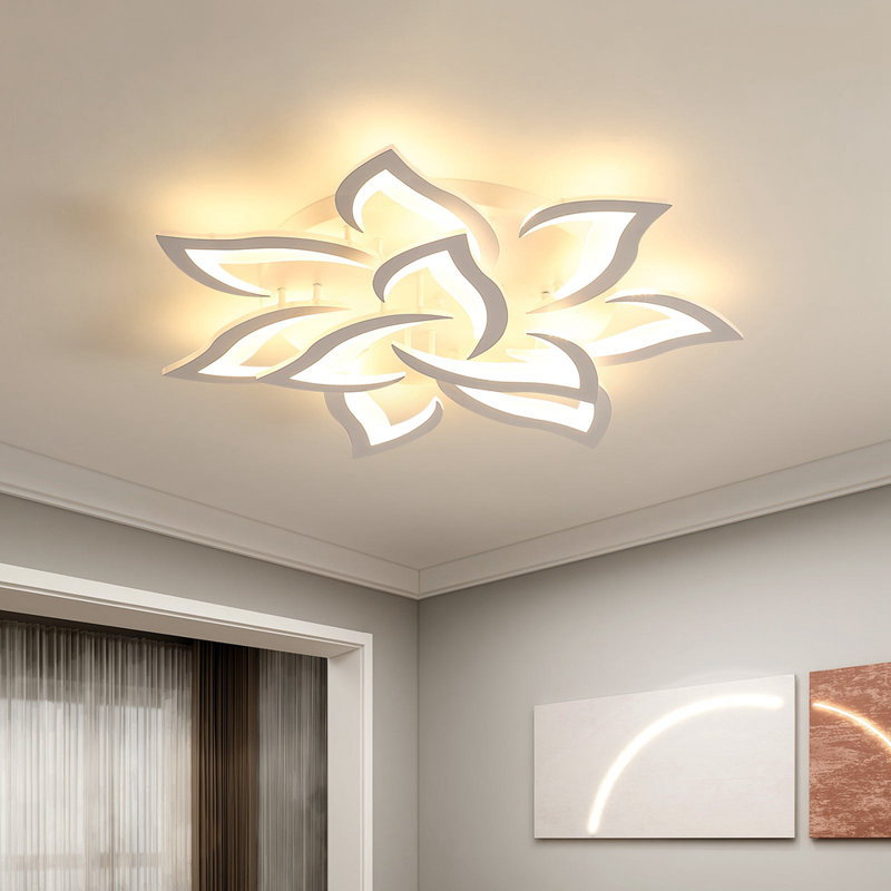 10-Light Acrylic LED Ceiling Light Warm Light, 3000K
