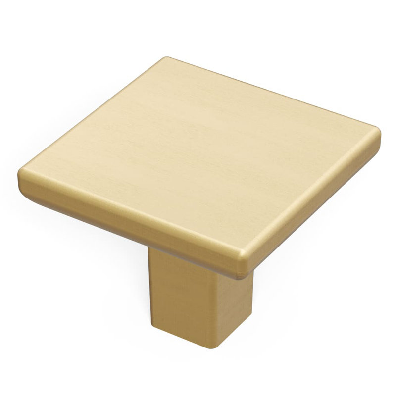 Poignée carrée de la collection Skylight - bouton d'armoire 1-1 / 4 po x 1-1 / 4 po bronze bronze - quincaillerie contemporaine pour tiroirs et armoires (ensemble de 10)