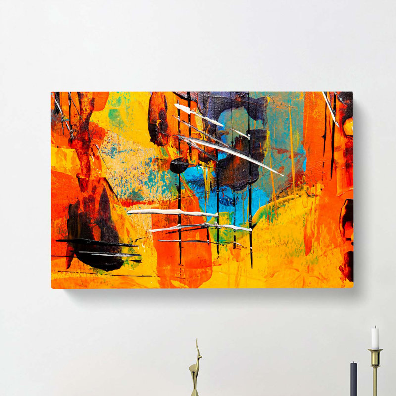 Abstract Vol.474 by S.Johnson - Single Picture Frame Painting, Unframed, 35cm H x 50cm W x 3cm D