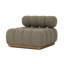 Roma Outdoor Teak Swivel Armless Lounge Chair-266249698