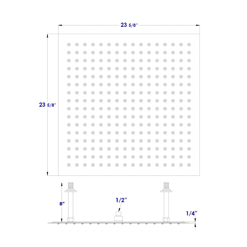 Rain Fixed Shower Head 1.8 GPM GPM