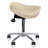 Ergonomic Rolling Saddle Stool, Adjustable Height Task Chair with PU Leather Padded Seat for Medical, Dental, Office, Salon, and Drafting Use, Beige-1008919714