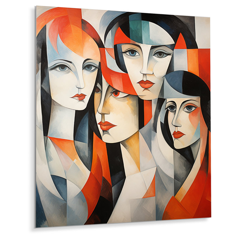 Cubisme Les Demoiselles Davignon I, H 20 po x l 12 po x P 1 po