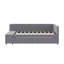Lit plateforme simple en forme de L en peluche avec tiroirs de rangement-1377070249