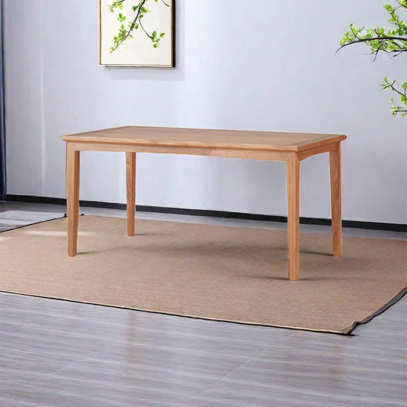 Table de salle à manger rectangulaire nouvelle maison chinoise, L 33,07 po x L 74,41 po