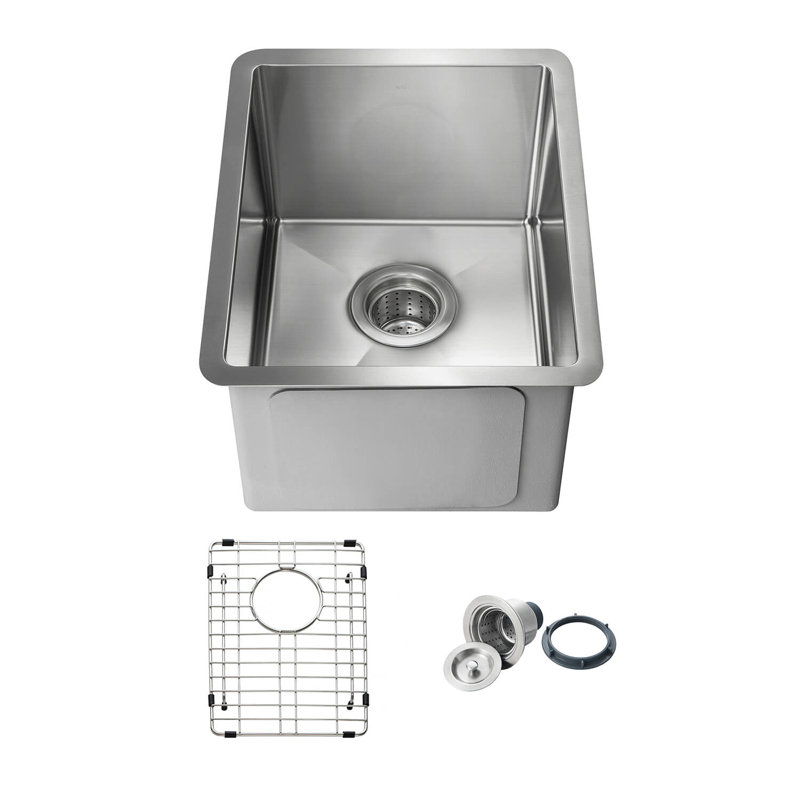 14'' L Single Bowl Stainless Steel Kitchen Sink