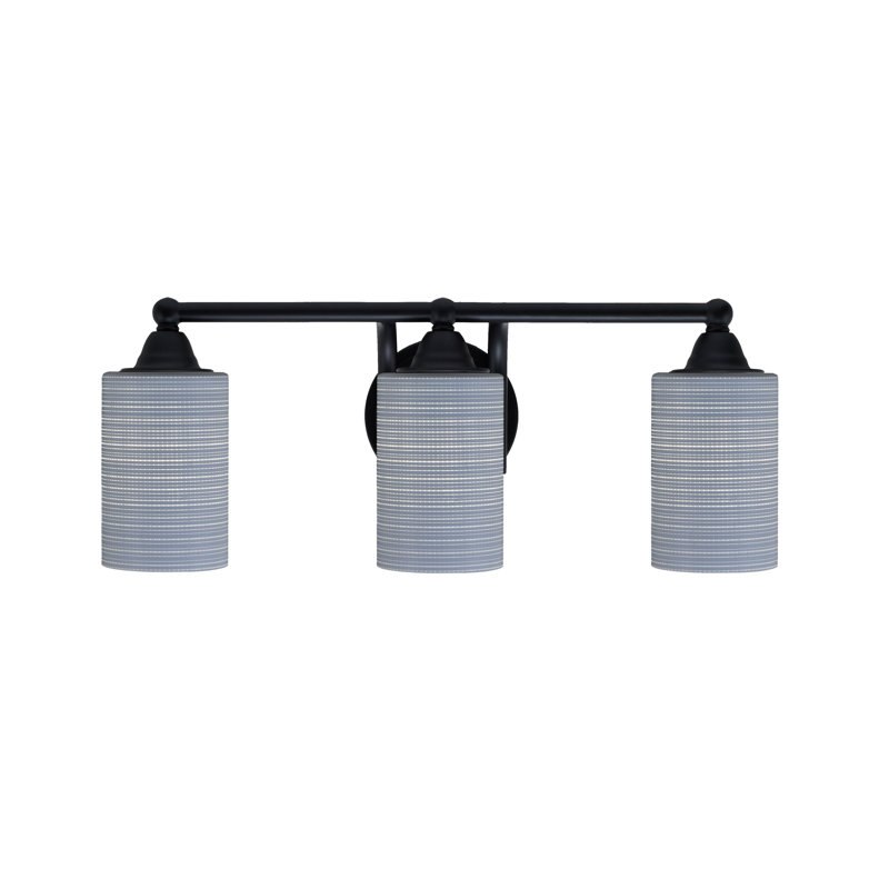 Barre d'éclairage de salle de bain 3 lumières Paramount, Bleu-gris