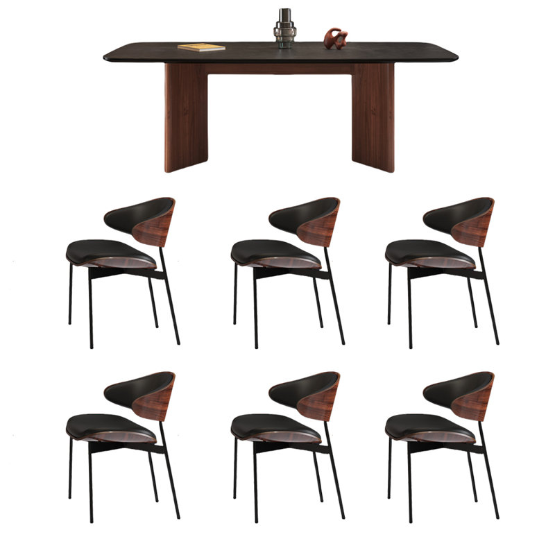 Ensemble de table et chaises Black Rock Plate, H 29,52 po x L 55,11 po x l 31,49 po