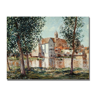"The Loing at Moret" par Alfred Sisley, reproduction d'art sur toile