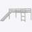 Loft Bed With Slide, Multifunctional Design, Twin (Gray)(OLD SKU: WF292715AAE)-1654510922