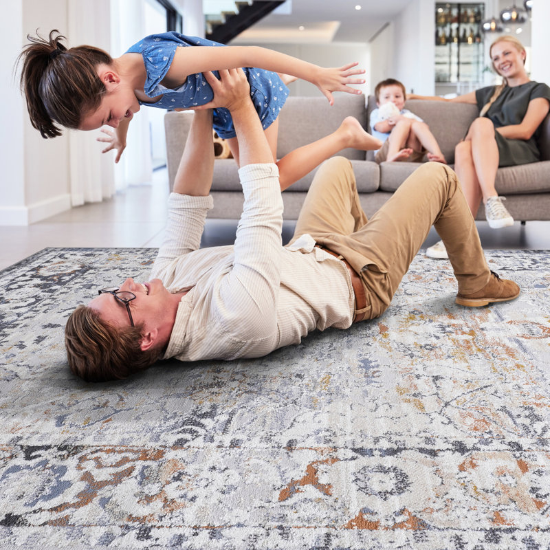 Loom & 2x8 Area Rug, /grey, Stain , Non-shedding, Great For Bedroom, Dining Room, Home Office Aesthetics /grey Enhances Office, Room Look