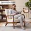 Upholstered Linen Accent Chair