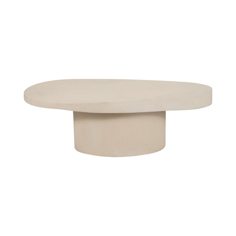 Table basse ovale en bois de manguier moderne Orren Ellis