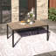 Rectangular Metal Outdoor Dining Table With Umbrella Hole , 96.5cm W 152.6cm D