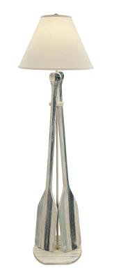 Nautical Stripe 2-Paddle Floor Lamp, Cream/Navy