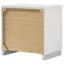 Table de chevet blanche 2 tiroirs ultrabrillante