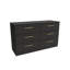 Commode horizontale à 6 tiroirs avec poignées dorées Jolyne - Rangement moderne pour chambre à coucher-133243427