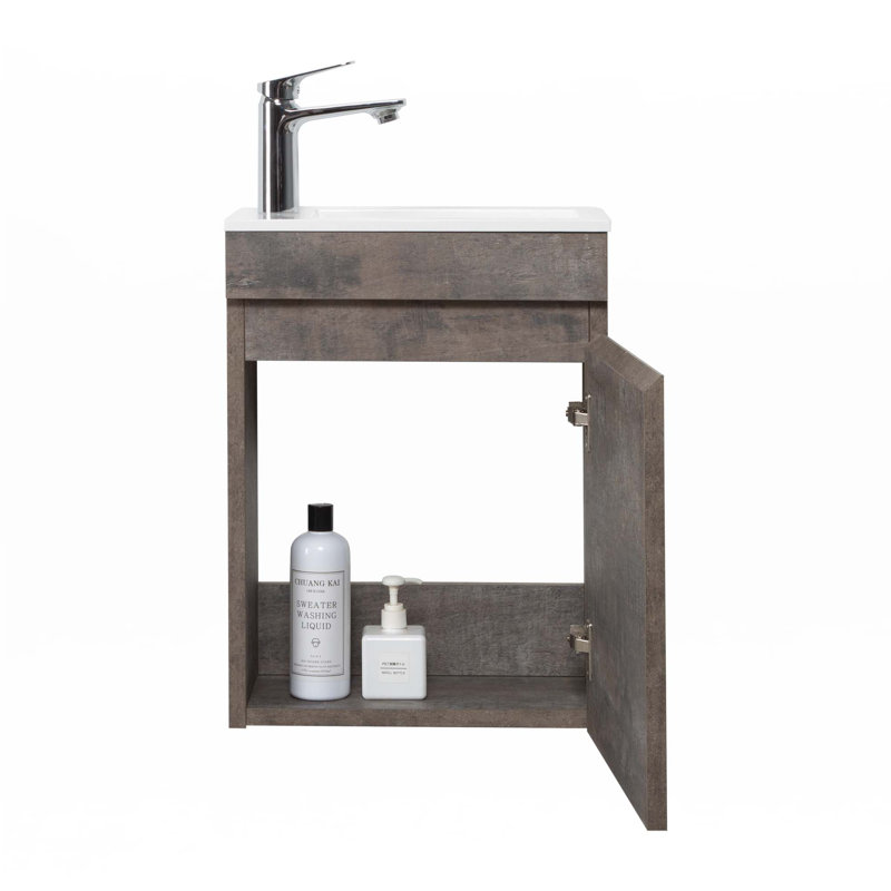 16" Floating Bathroom Vanity With Sink