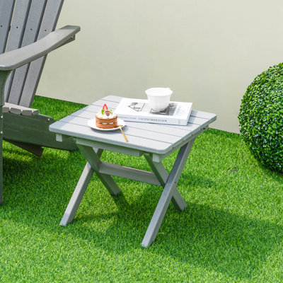 Table d'appoint pliable Ebern Designs Hdpe Adirondack