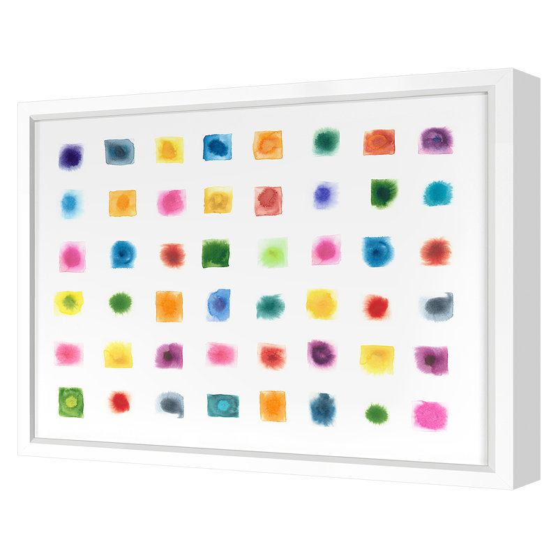 Test Pattern 2 Print by Renee Stramel, 20" H x 25" W x 1.25" D, White