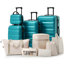 Ensemble de valises Hardshell en ABS - Valises légères et durables avec deux roues pivotantes, tailles de bagage à main et pour bagages