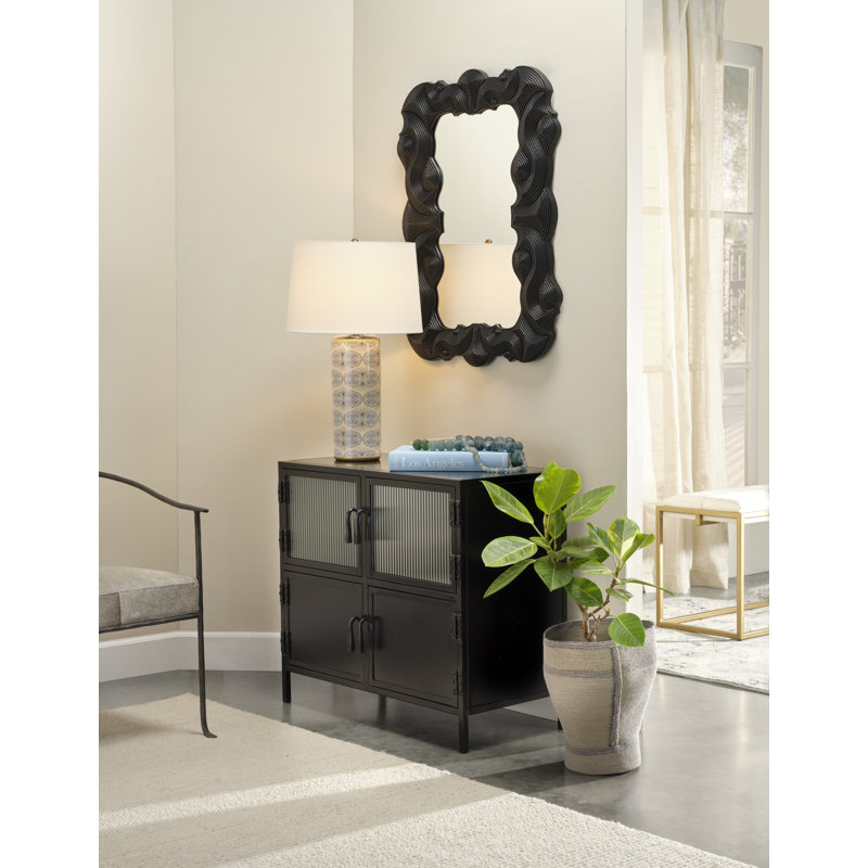 Orbital Ceramic Table Lamp with Linen Shade
