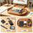 Acacia Wood Valet Tray - Oval Catch All Organizer For Keys, Wallet, Phone, Jewelry | Natural Wooden Serving Tray For Nightstand, Dresser, Entryway | Home Decor Storage Solution