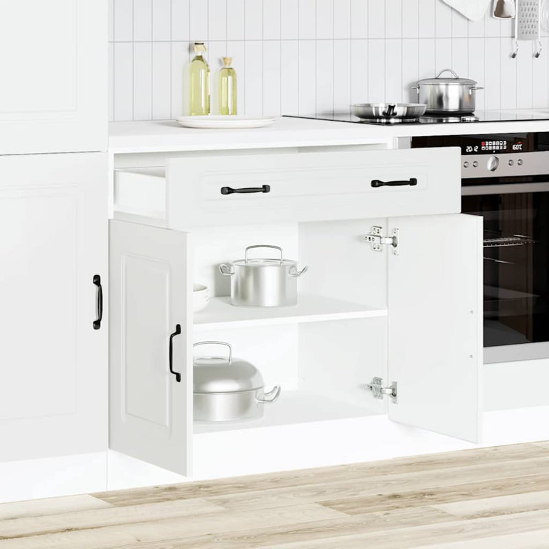 Kitchen Base Cabinet Kalmar Engineered Wood, White