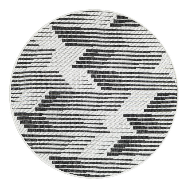 Geometric Indoor / Outdoor Rug, Round 4'1"