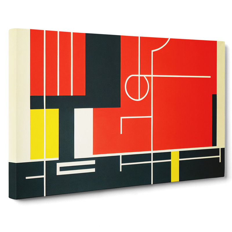 Bauhaus Abstract - Wrapped Canvas, 50cm H x 76cm W x 3cm D