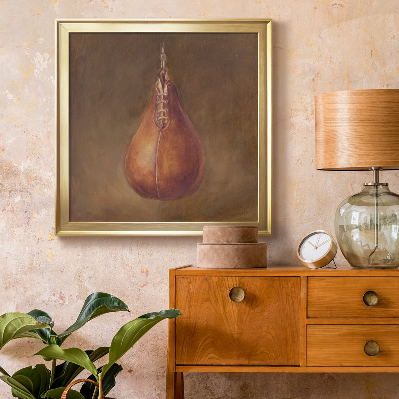 " Rustic Sports II ", 16" H x 16" W x 1" D, Gold Framed Canvas, No Mat