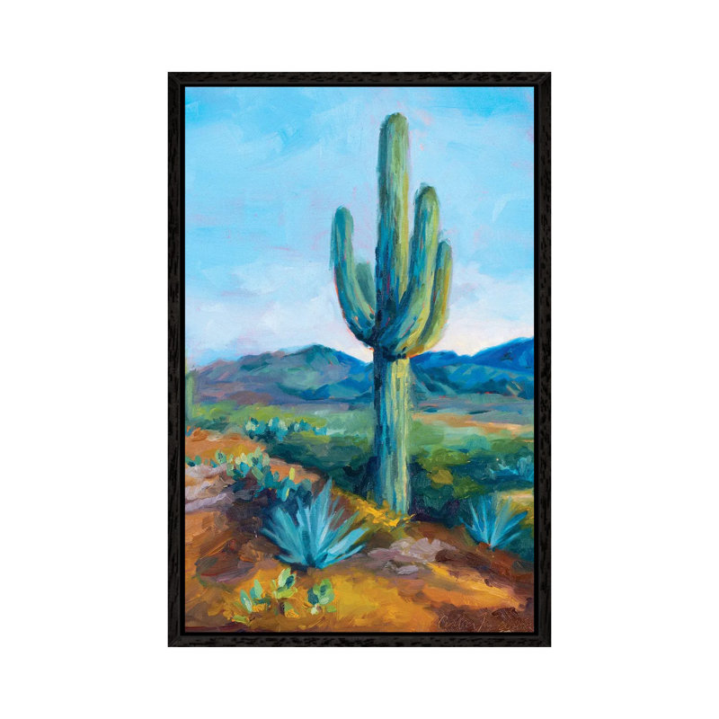 Distant Hills by Andrea Fairservice - Wrapped Canvas Painting, 66.04 cm H x 45.72 cm W, Black Framed