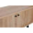 Modern Oak TV Stand with Wall-Mount Option, 59.1 x 24.4 x 15.7 inches | 100% Melamine Coated Particle Board, Thickness: 0.7 inches | Stylish Scandinavian Design, Durable Plastic Legs, Multiple Shelves for Organized Storage