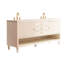 Lisbon 72"L Free Standing Vanity Base in Antique White