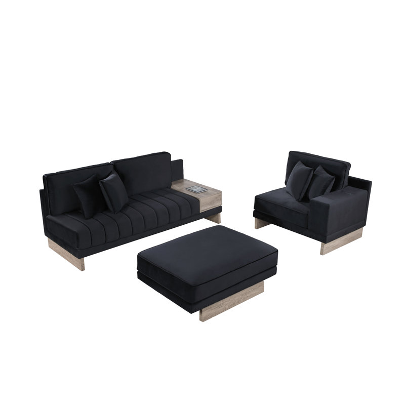 Mavity Velvet L-Shaped Sectional Reversible
