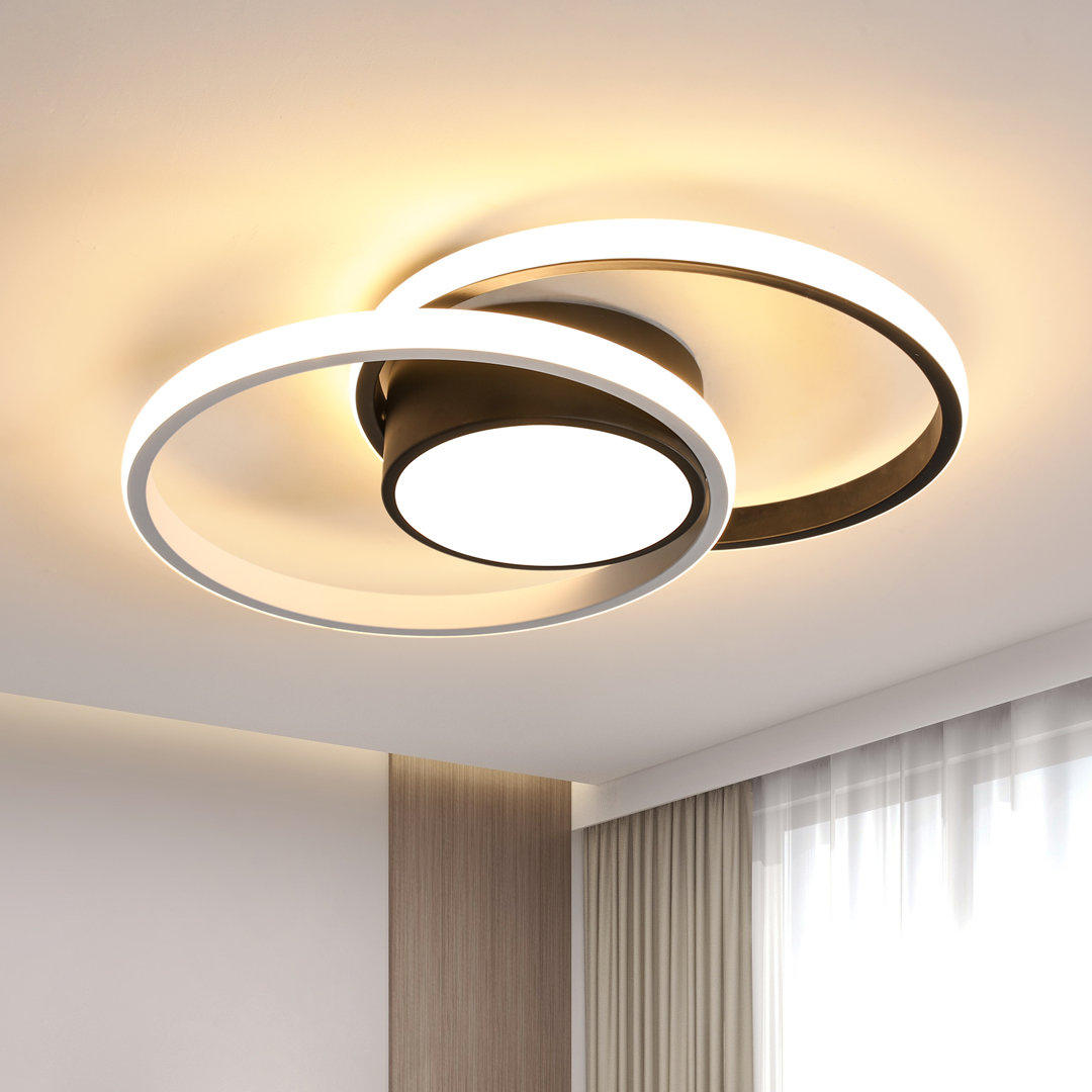 Modern Double Round 40CM LED Flush Mount Ceiling Light