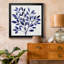 Impression encadrée «Deep Blue Branch I» - prête à être accrochée-31960147-31960148-31960157