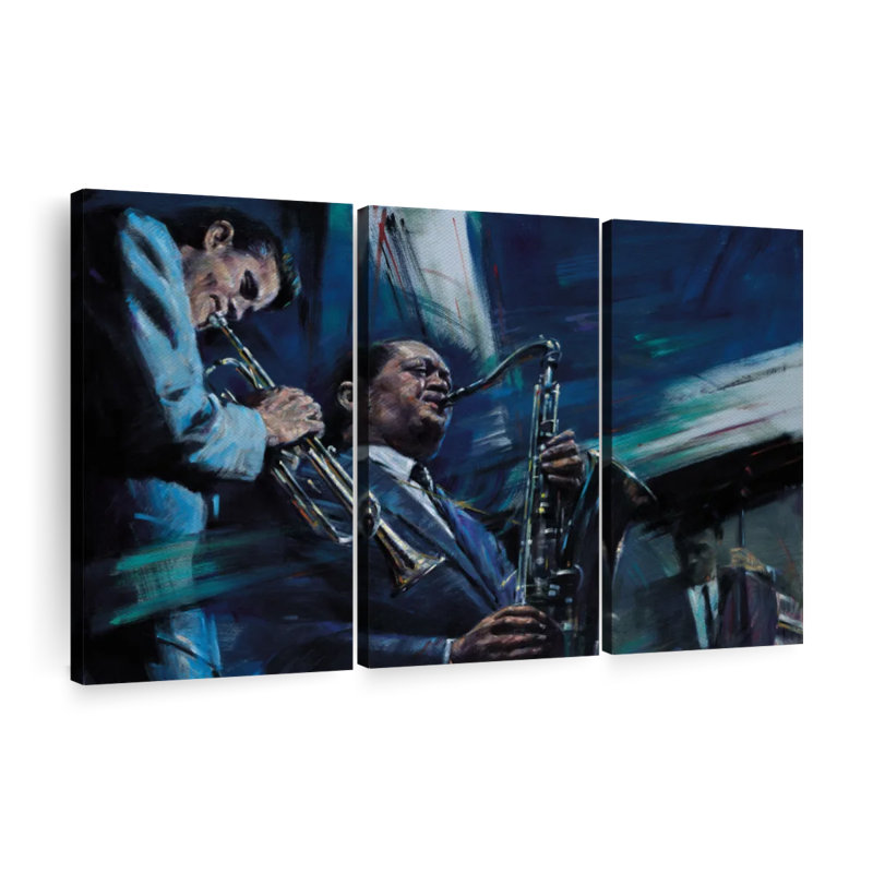 «Blue Cool Wall Art» sur toile, H 42 po x l 65 po x P 1,25 po