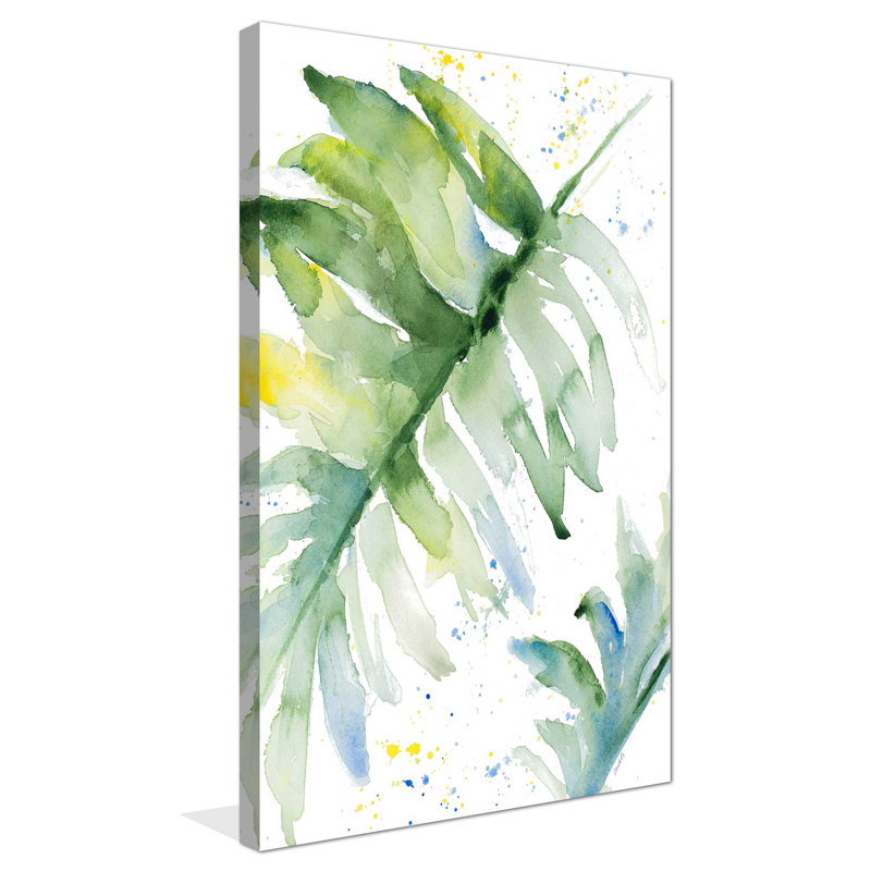 «Swaying Palm Fronds I» par Lanie Loreth, reproduction sur toile, H 48 po x l 28 po x P 1,5 po, Toile tendue