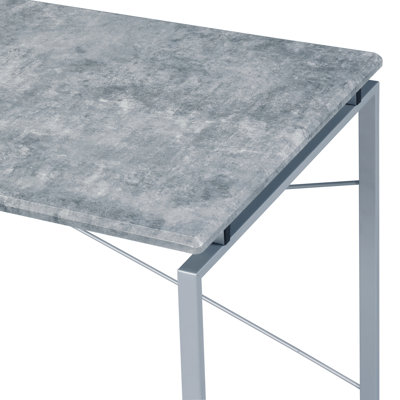 Jurgen Faux Concrete & Silver Finish Writing Desk