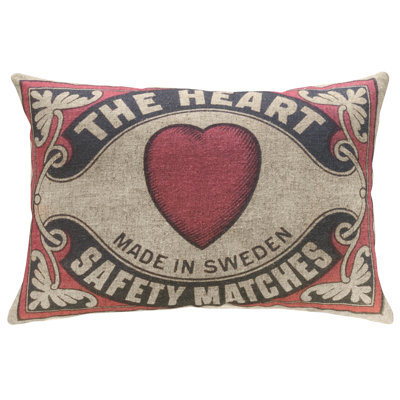  The Heart Linen Throw Pillow